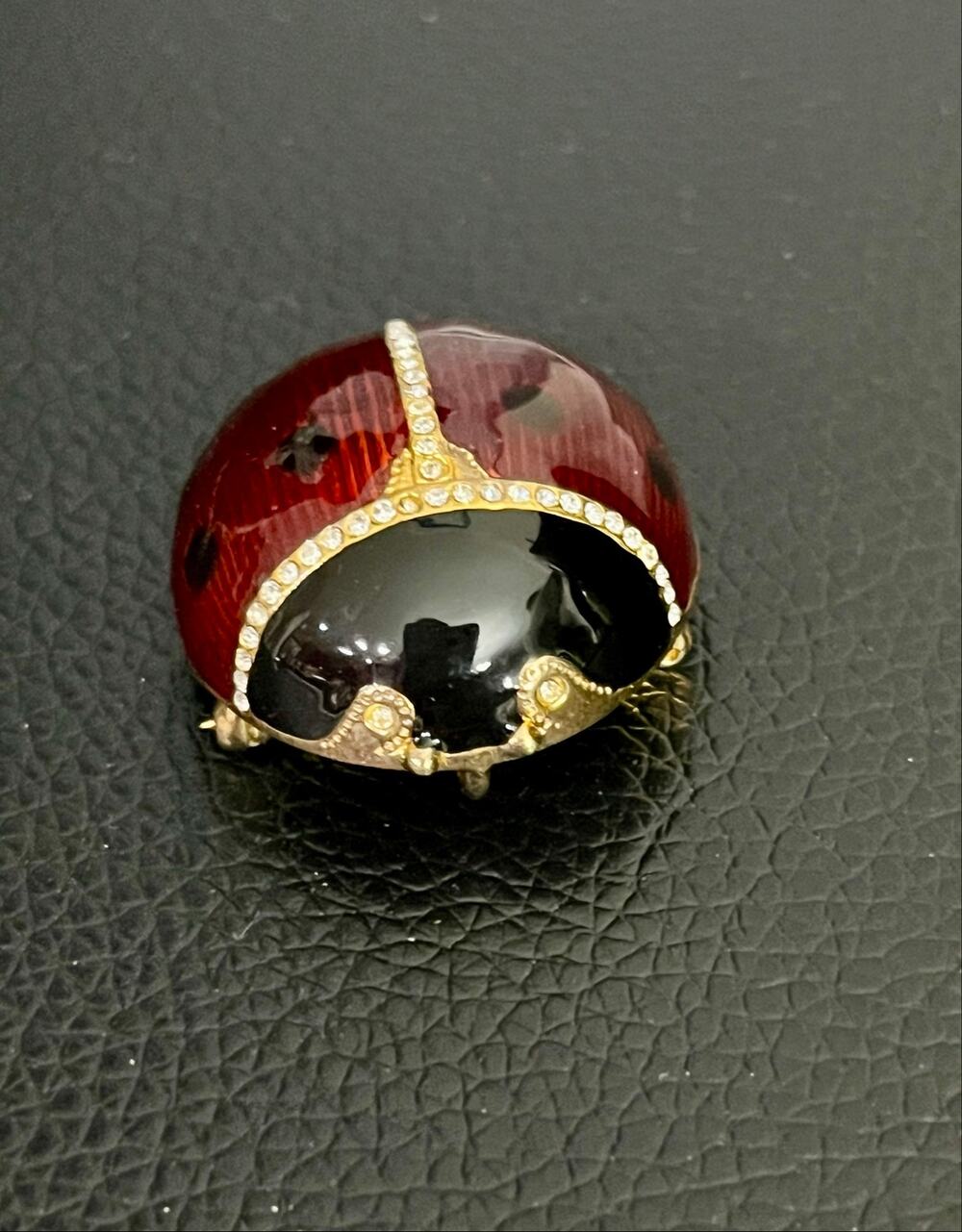 Vintage MMA CMA MET Sterling Silver Vermeil Enamel Ladybug Brooch Pin Pendant